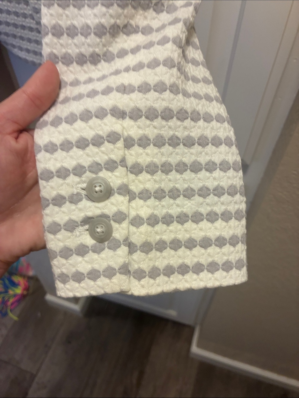 Anthropologie Cartonnier gray and white patterned blazer - Picture 11 of 13